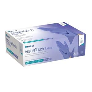 AssureTouch Basics Nitrile Exam Gloves X-Small Blue Non-Sterile, 10 BX/CA