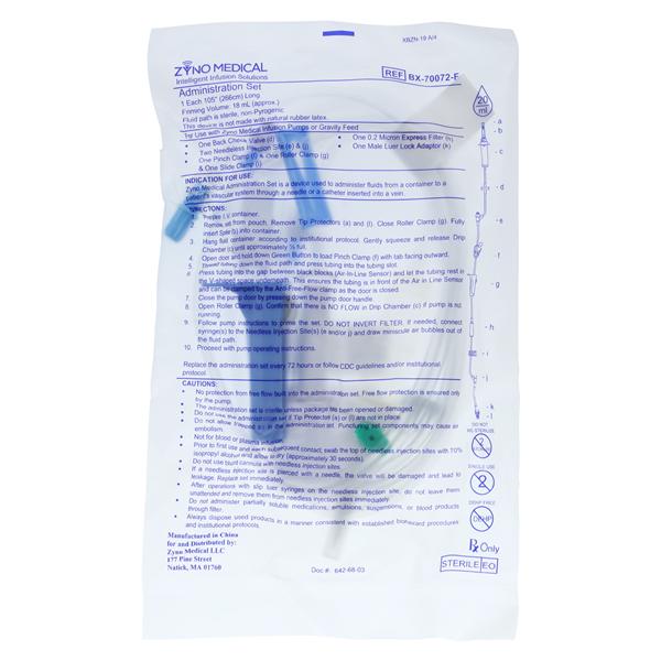 Administration Set Administration Set 20Drp M LL Adptr Univ Spk/Prtctr 50/Ca