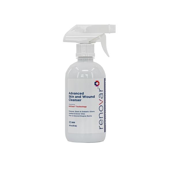 Renovar Wound Cleanser 16oz HOCI/NaCI Non-Sterile Clr LF Btl Disposable 6/Ca