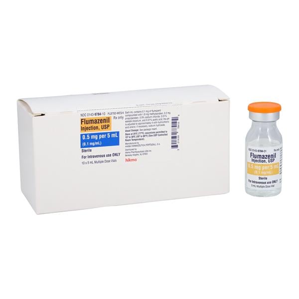 Flumazenil Injection 0.1mg/mL MDV 5mL 10/Package