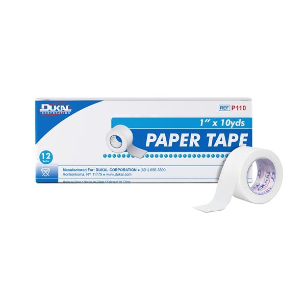 Surgical Tape Paper 1"x10yd White Non-Sterile 12/Bx, 12 BX/CA
