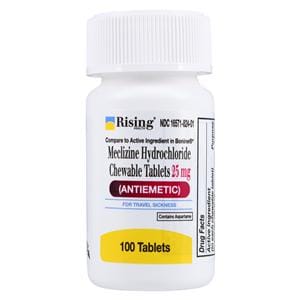 Meclizine Chewable Tablets 25mg Bottle 100/Bt