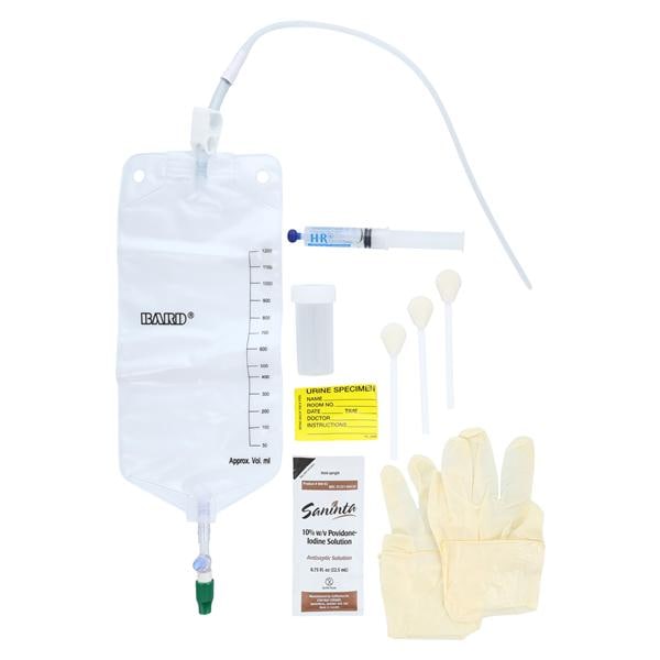 SureStep Intermittent Catheter Tray Straight Silicone 16Fr