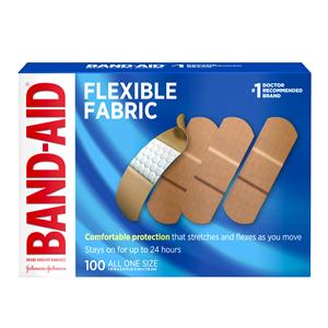 Band-Aid Adhesive Bandage Fabric 1x3" Tan Sterile 100/BX