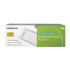 Unipack Sterilization Pouch Heat Sealed 3.25 in x 12 in 200/Bx, 16 BX/CA