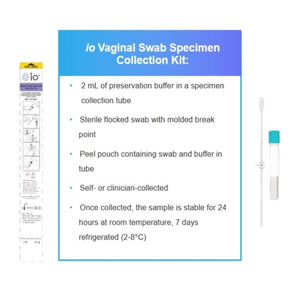 Binx Health io Vag Swb Sample Collection Kit f/ Binx Hlth io CT/NG Inst 50/Bx
