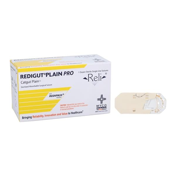 Redigut Plain Pro Suture 3-0 18" Plain Gut YX-1 Natural 12/Bx