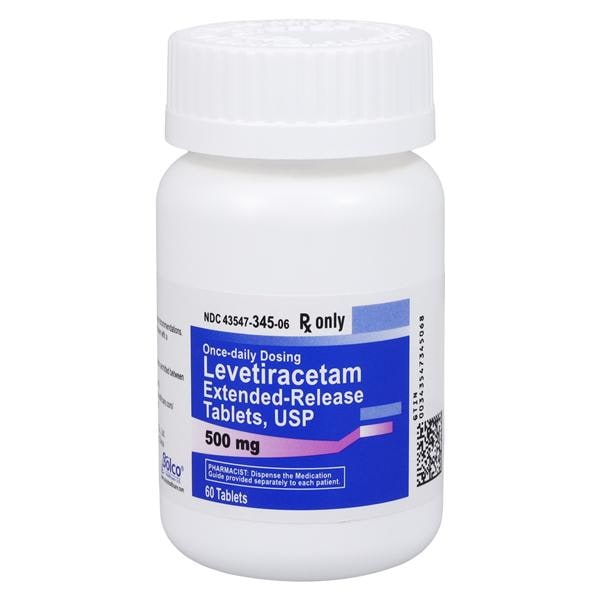 Levetiracetam ER Extended-Release Tablets 500mg Bottle 60/Bottle Each