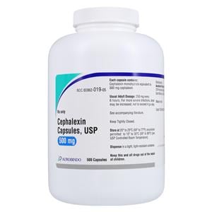 Cephalexin Capsules 500mg Bottle 500/Bottle Each
