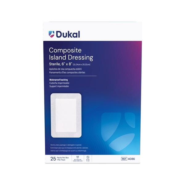 Non-Woven Composite Island Dressing 6x8" Sterile Rectangle Adhesive Wtrprf NAdh