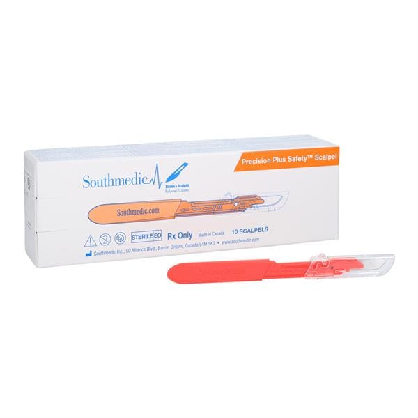 Disp Safety Surgical Scalpel Scalpel #10 Stainless Steel/Nylon Sheath Sterile