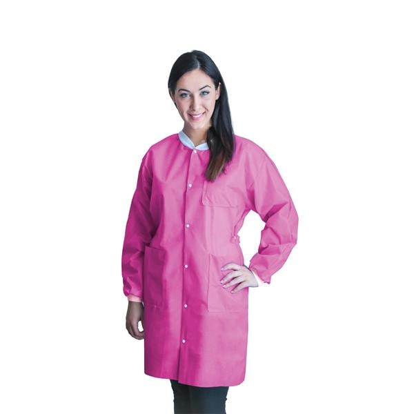 FitMe PPE Lab Coat Large Raspberry 50/Ca