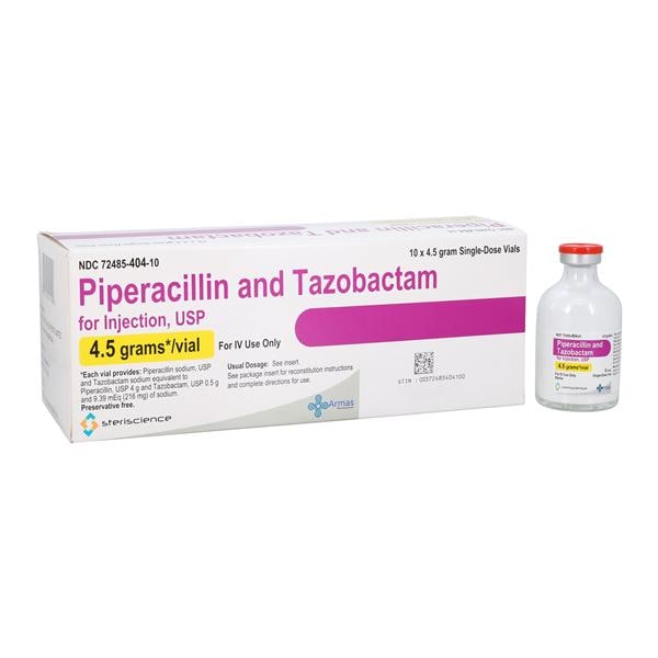 Piperacillin/Tazobactam Injection 4.5gm/vl SDV 10/Package, 12 PK/CA