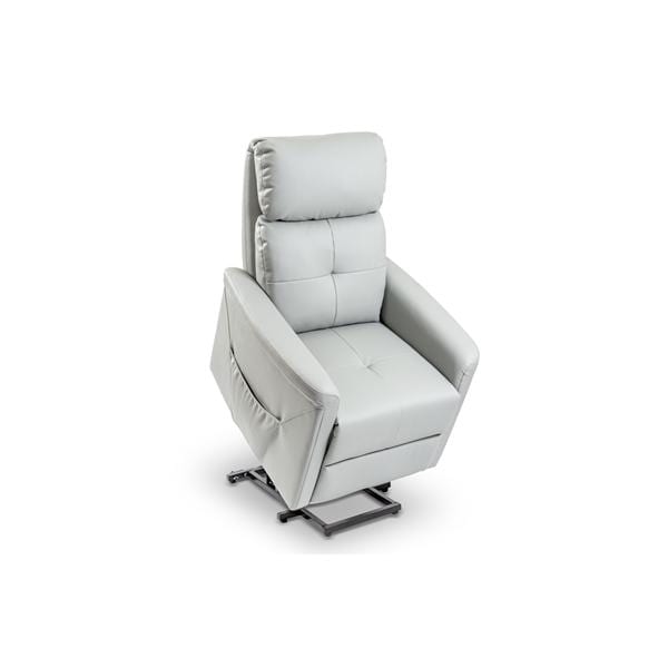 Hamilton Collection Power Lift Recliner Faux Leather Vinyl 330 Cap Pwr Gry Ea