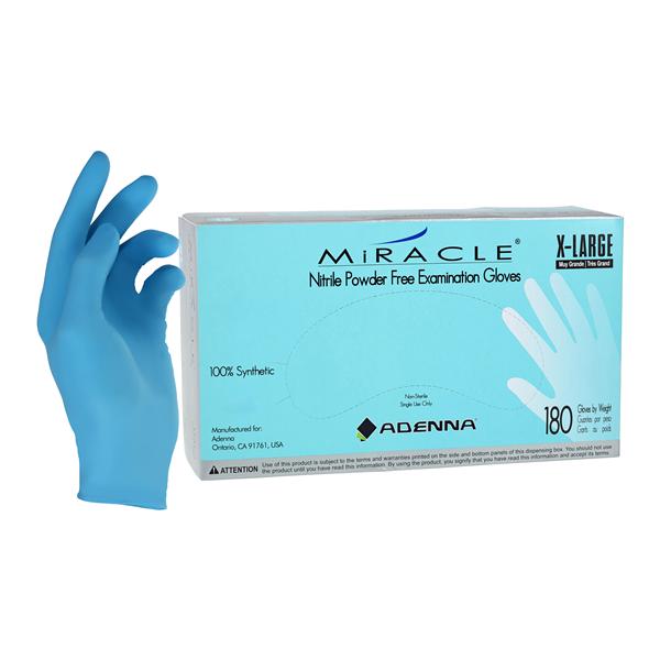 Exam Gloves X-Large Blue Non-Sterile, 10 BX/CA