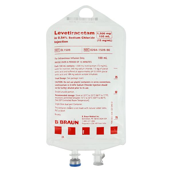 Levetiracetam IM/IV Injection 15mg/mL Bag 100mL 24/Package