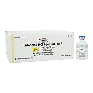 Lidocaine HCl Injection 2% MDV 50mL 25/Package