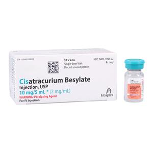Cisatracurium Besylate Injection 2mg/mL SDV 5mL 10/Package