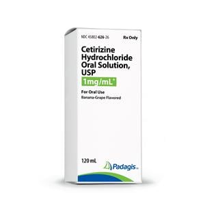Cetirizine HCl Oral Syrup 1mg/mL Bottle Each