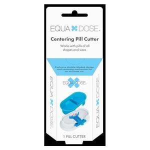 Equadose V2 Centering Pill Cutter Stainless Steel Blue/White Reusable 6/Pk