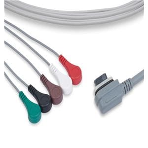 Cables and Sensors Patient Leadwire Adlt/Ped Nw Gnrc Snp 5 Ld NRdlcnt ECG/EKG Ea