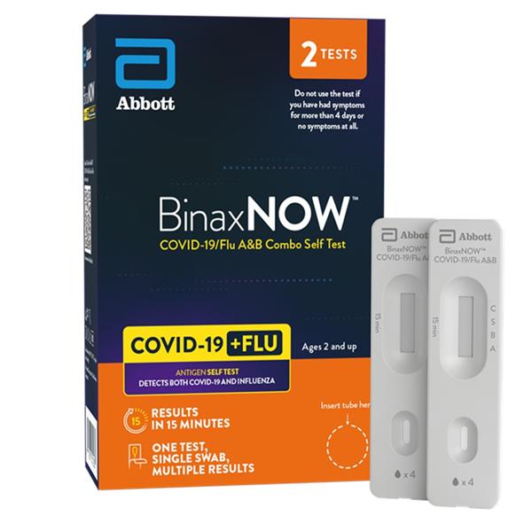 BinaxNOW COVID-19/Flu A&B Antigen Self Test OTC 2x12/Ca