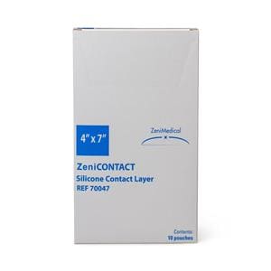 ZeniCONTACT Silicone/Mesh Contact Layer Dressing 4x7" Sterile Rect NAdh Wt