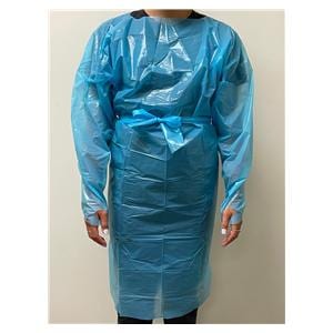 Isolation Gown Poly Blue 75/Ca