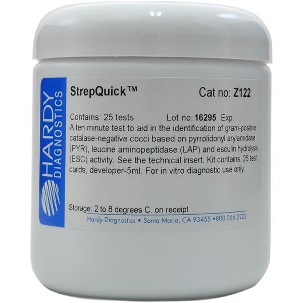 StrepQuick Gram Positive Cocci Identification Kit 25 Test/Kit Ea