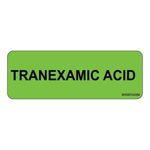 Paper Label Tranexamic Acid Green 2-15/16x1" 333/Rl