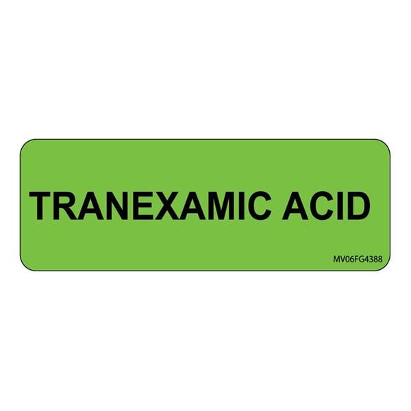 Paper Label Tranexamic Acid Green 2-15/16x1" 333/Rl
