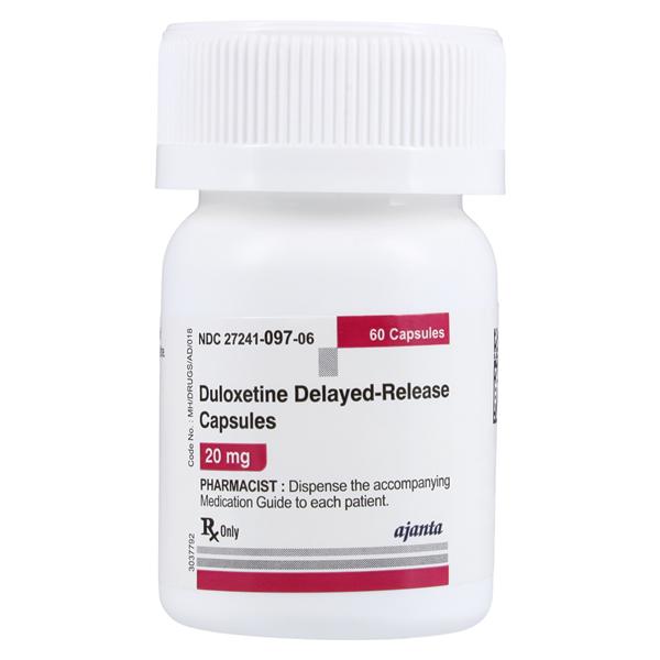 Duloxetine Delayed-Release Capsules 20mg Bottle 60/Bottle Each