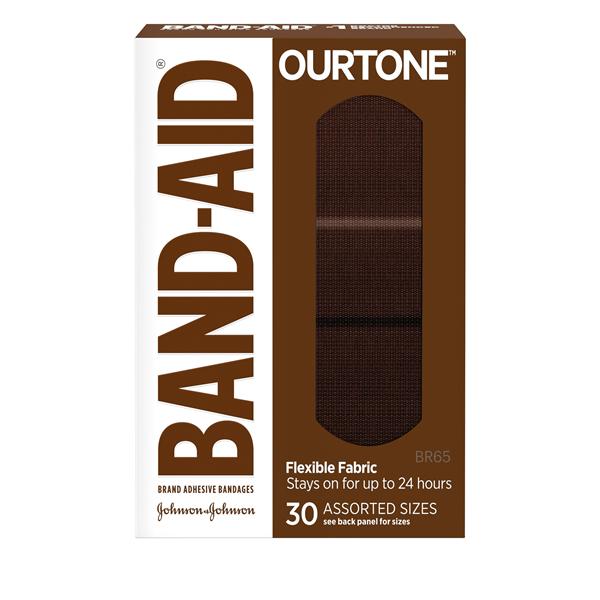 Band-Aid Ourtone Adhesive Bandage Fabric Assorted BR65 Sterile 30/Bx, 24 BX/CA
