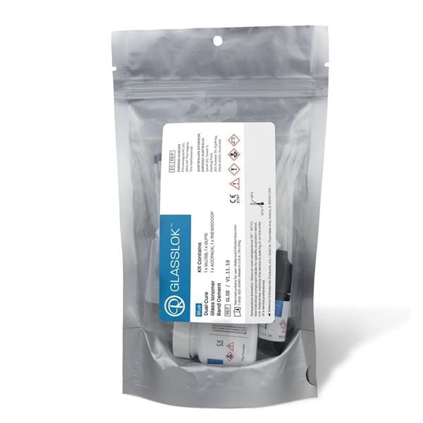 Glass Lok Band Cement Glass Ionomer Blue Light/Chemical Cure Starter Kit Ea