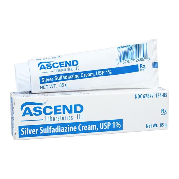 Silver Sulfadiazene Topical Cream 1% Tube 85gm Each