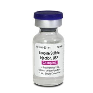 Atropine Sulfate Injection 0.4mg/mL SDV 1mL 25/Package