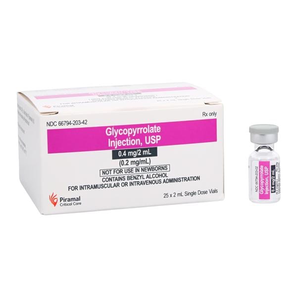 Glycopyrrolate Injection 0.2mg/mL SDV 2mL 25/Package