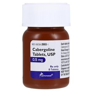 Cabergoline Tablets 0.5mg Bottle 8/Bottle Each