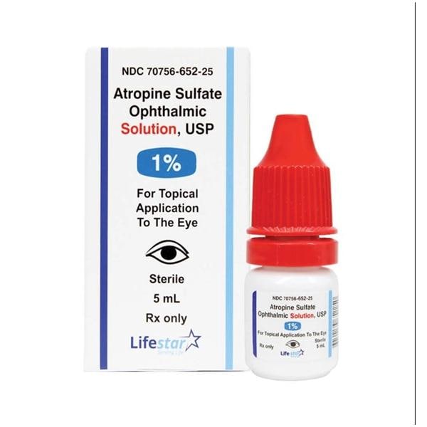 Atropine Sulfate Ophthalmic Solution 1% Bottle 5mL Each