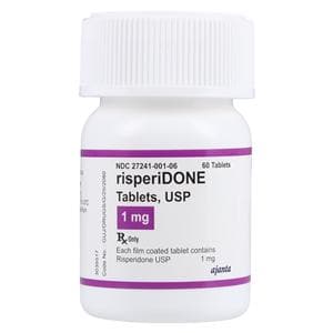Risperidone Tablets 1mg Bottle 60/Bottle Each
