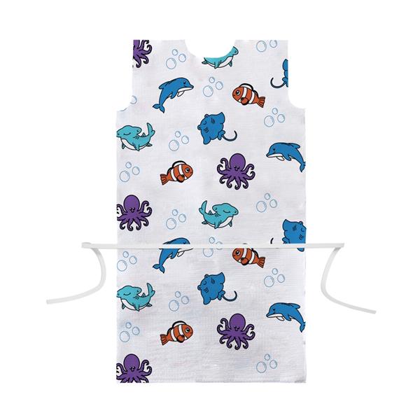 Exam Gown 20x36 Sea Me Grow Pediatric Tissue / Poly / Tissue Disposable 50/CA