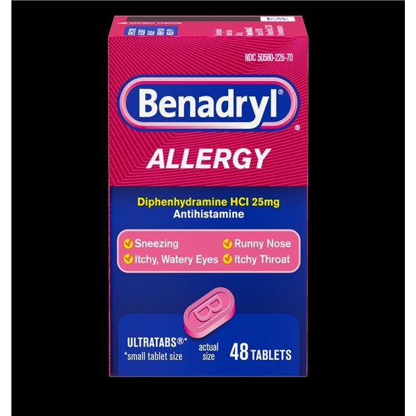 Benadryl Ultratabs 25mg 48/Bx