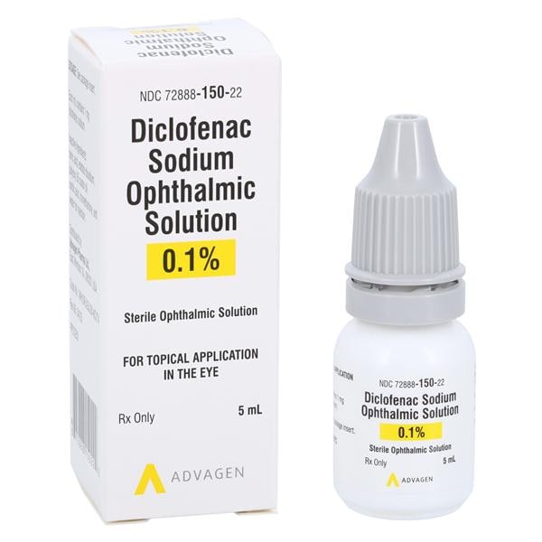 Diclofenac Sodium Ophthalmic Solution 0.10% Bottle 5mL Each