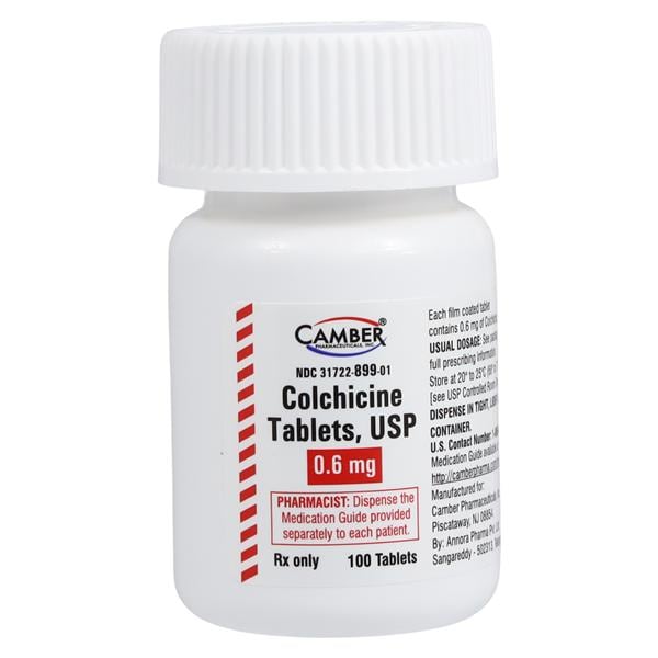 Colchicine Tablets 0.6mg Bottle 100/Bottle Each