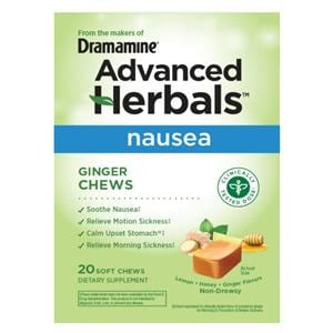 Dramamine Soft Chews Ginger Lemon/Honey/Ginger 20/Bg, 24 BG/CA