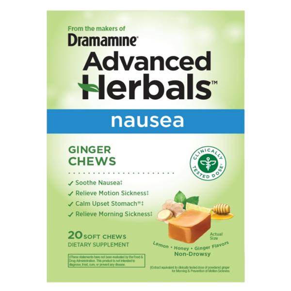 Dramamine Soft Chews Ginger Lemon/Honey/Ginger 20/Bg, 24 BG/CA