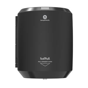 SofPull Center Pull Towel Dispenser Black Plastic 1/CA