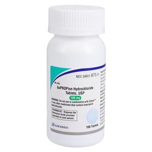 Bupropion HCl Tablets 100mg Bottle 100/Bt Each