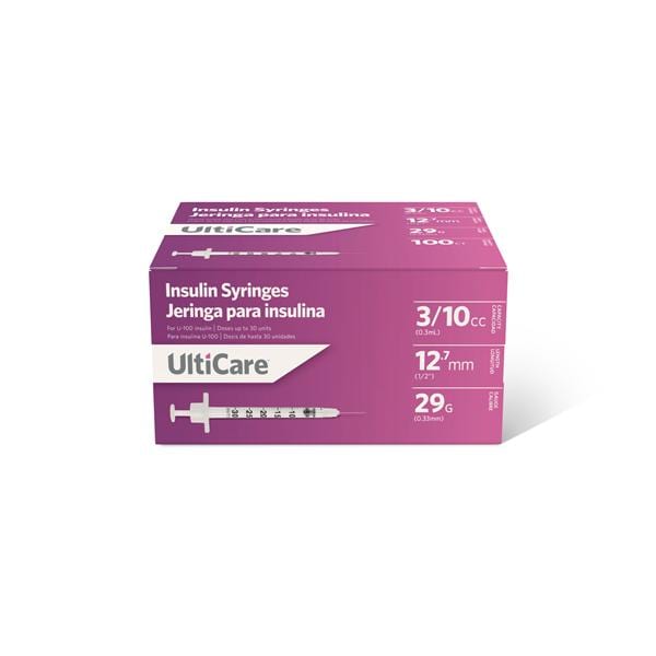 UltiCare Insulin Syringe/Needle 29gx1/2" 0.3mL Non-Safety Low Dead Space 500/Ca