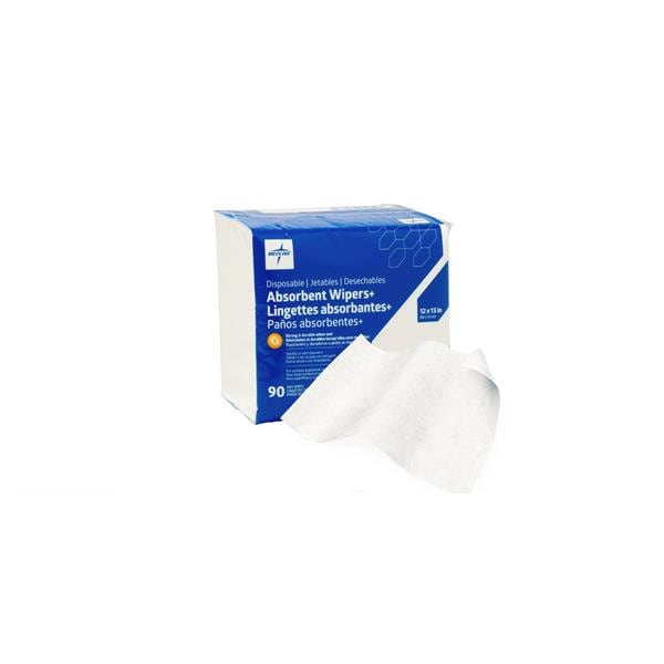 Dry Wipes Unscented White 12x13" 90/Bg